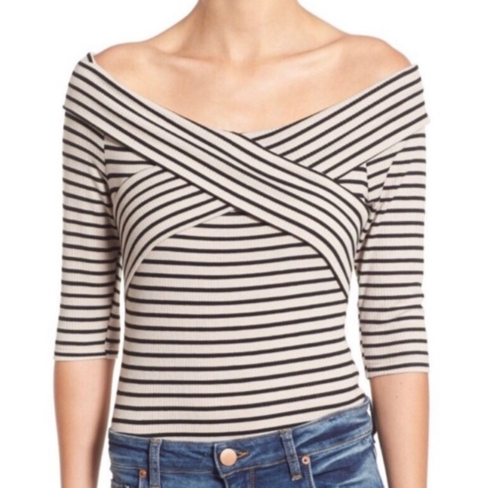 Socialite Ribbed Striped Bodysuit